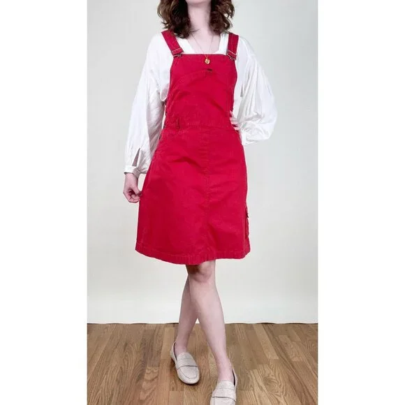 Vintage | Dresses | Vintage Overall Pinafore Dress Mini Midi Oversized  Dungarees Garden Scandi Girl | Poshmark